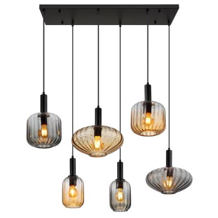 Globo - Cable-Suspended Chandelier 6xE27/60W/230V