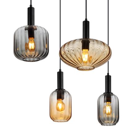 Globo - Cable-Suspended Chandelier 6xE27/60W/230V