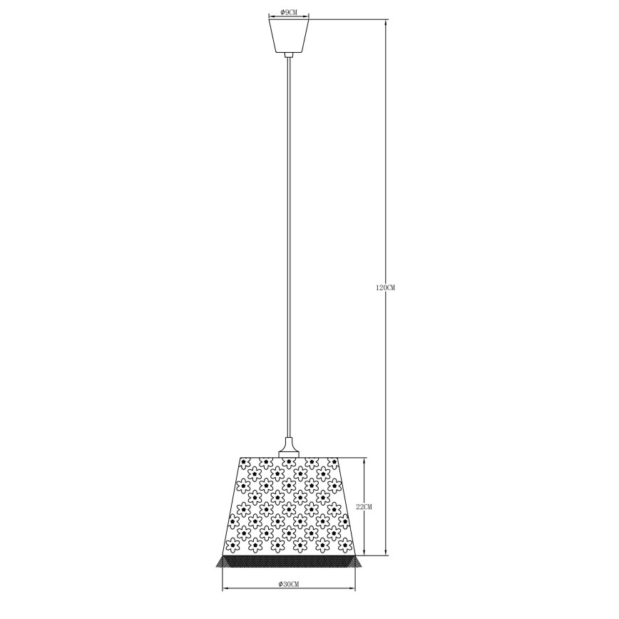 Globo - Children's chandelier on a string 1xE27/60W/230V pink