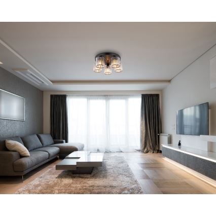 Globo - Surface-mounted chandelier 5xE27/60W/230V d. 46,5 cm black