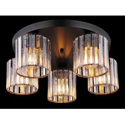 Globo - Surface-mounted chandelier 5xE27/60W/230V d. 46,5 cm black