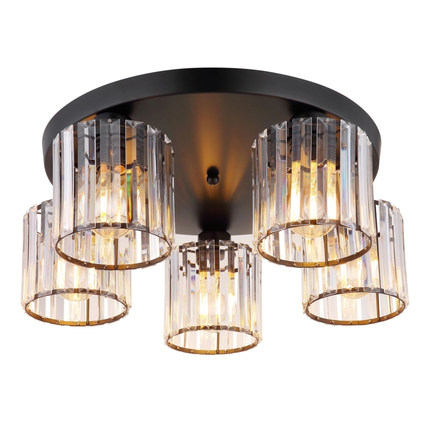 Globo - Surface-mounted chandelier 5xE27/60W/230V d. 46,5 cm black