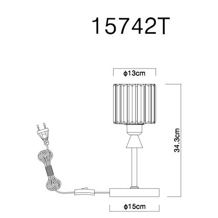 Globo - Table lamp 1xE27/60W/230V d. 15 cm black