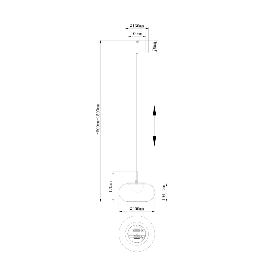 Globo - LED Chandelier on a string LED/6W/230V white