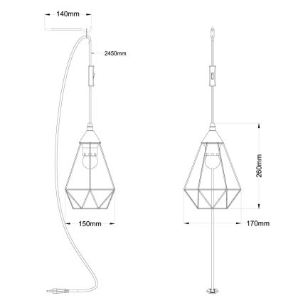 Globo - Socket chandelier 1xE27/60W/230V