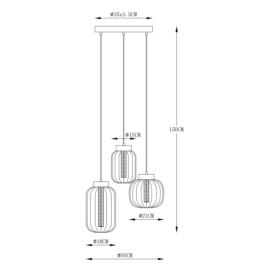 Globo - LED Chandelier on a string LED/23W/230V