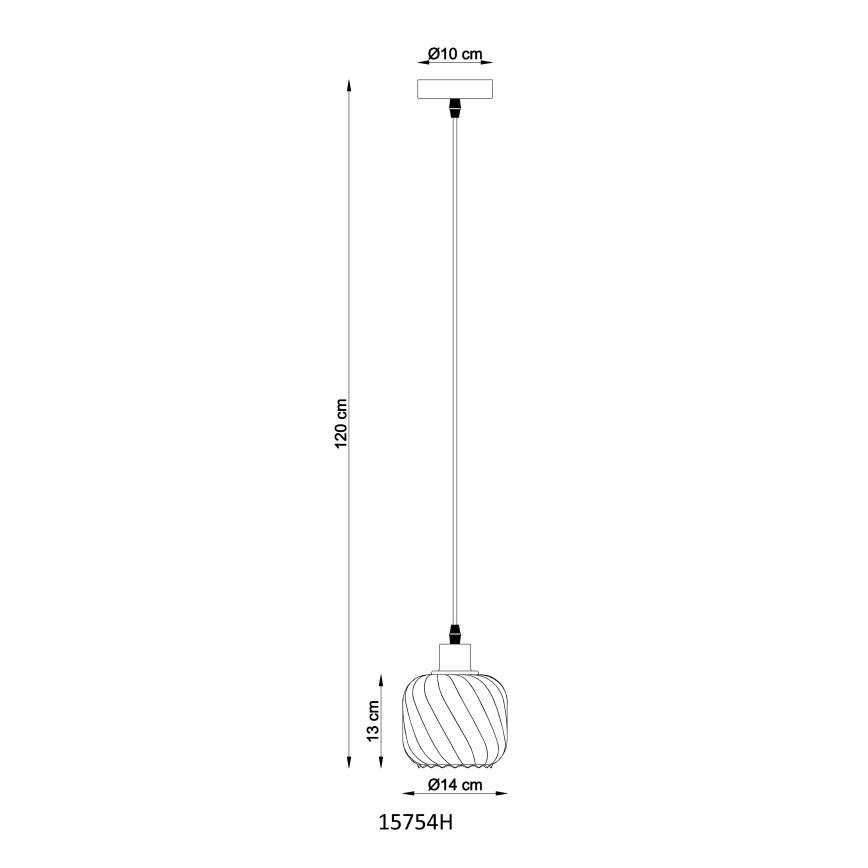 Globo - Chandelier on a string 1xE27/25W/230V d. 14 cm