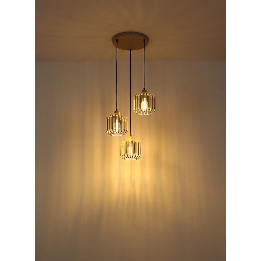Globo - Cable-suspended pendant light 3xE27/40W/230V
