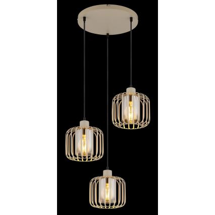 Globo - Cable-suspended pendant light 3xE27/40W/230V