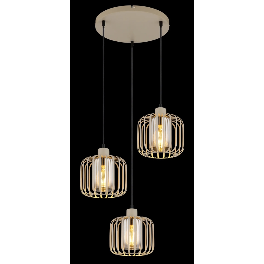 Globo - Cable-suspended pendant light 3xE27/40W/230V