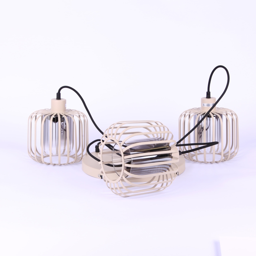 Globo - Cable-suspended pendant light 3xE27/40W/230V