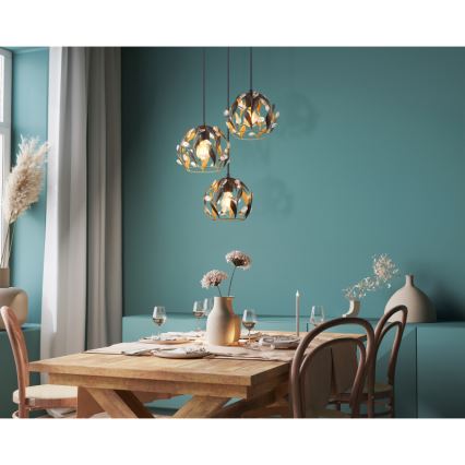 Globo - Chandelier on a string 3xE27/40W/230V d. 41 cm