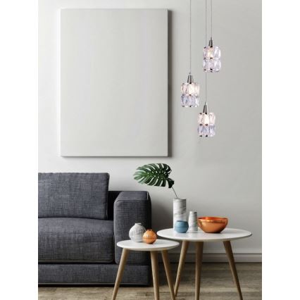 Globo 15760-3 - Crystal chandelier on a string WOLLI 3xE14/40W/230V
