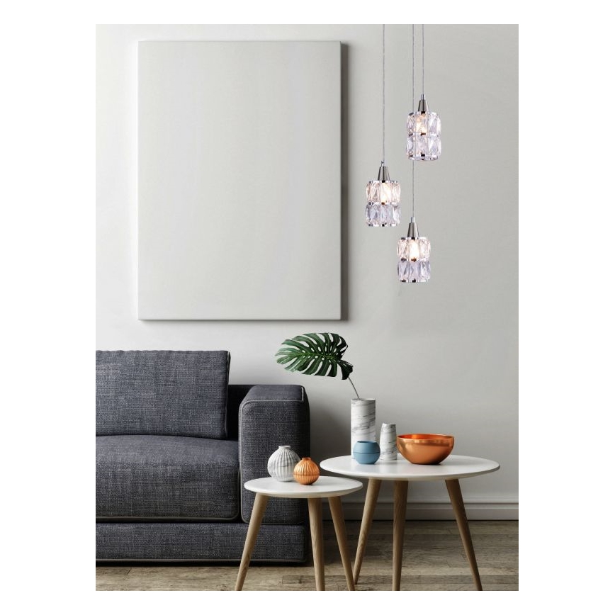 Globo 15760-3 - Crystal chandelier on a string WOLLI 3xE14/40W/230V