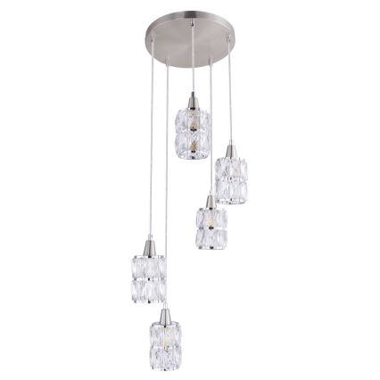 Globo - Chandelier on a string 5xE14/40W/230V