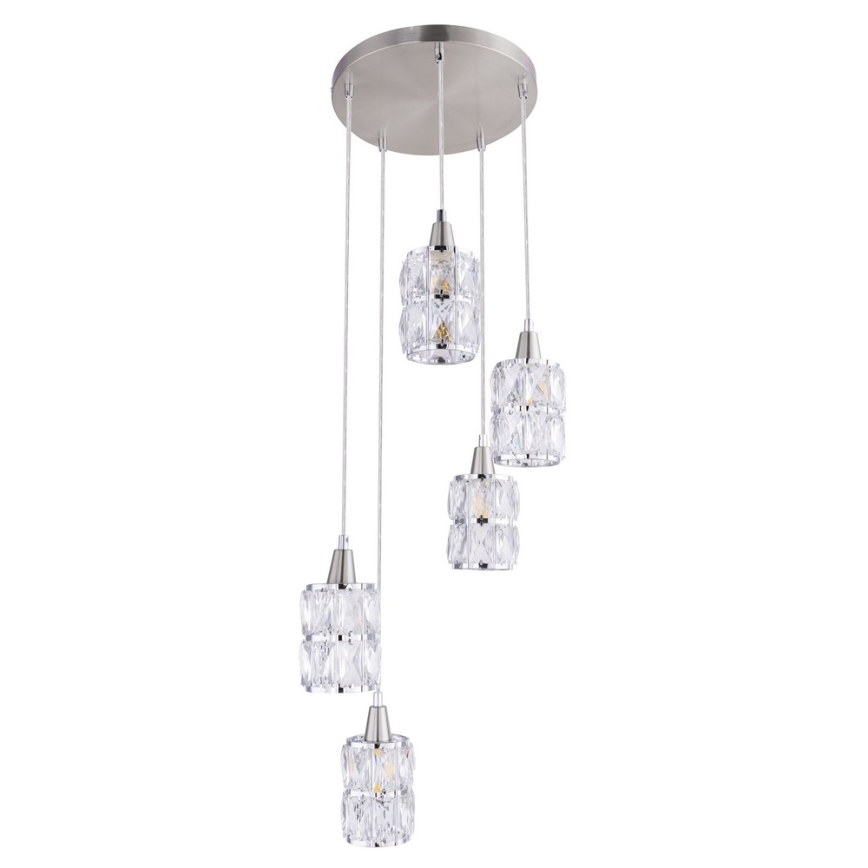 Globo - Chandelier on a string 5xE14/40W/230V