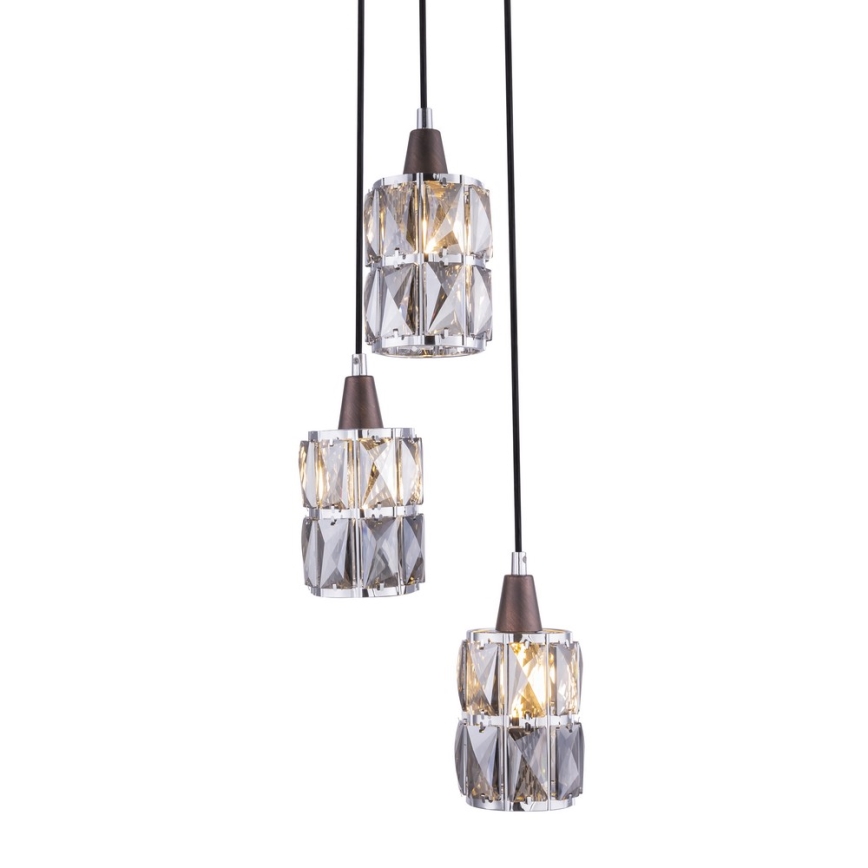 Globo - Crystal chandelier on a string 3xE14/40W/230V
