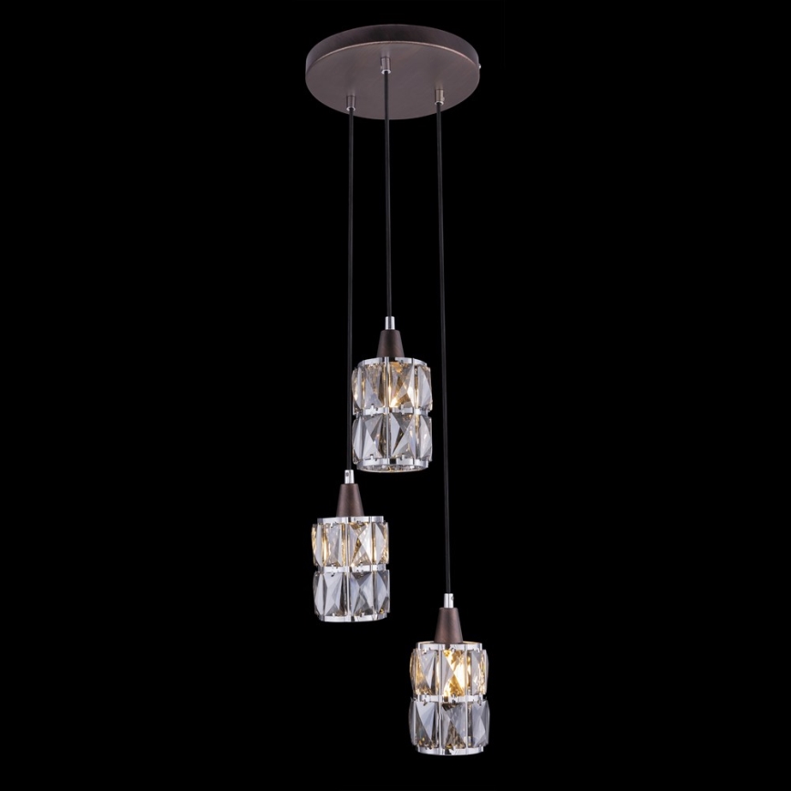 Globo - Crystal chandelier on a string 3xE14/40W/230V