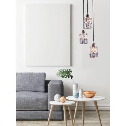 Globo - Crystal chandelier on a string 3xE14/40W/230V