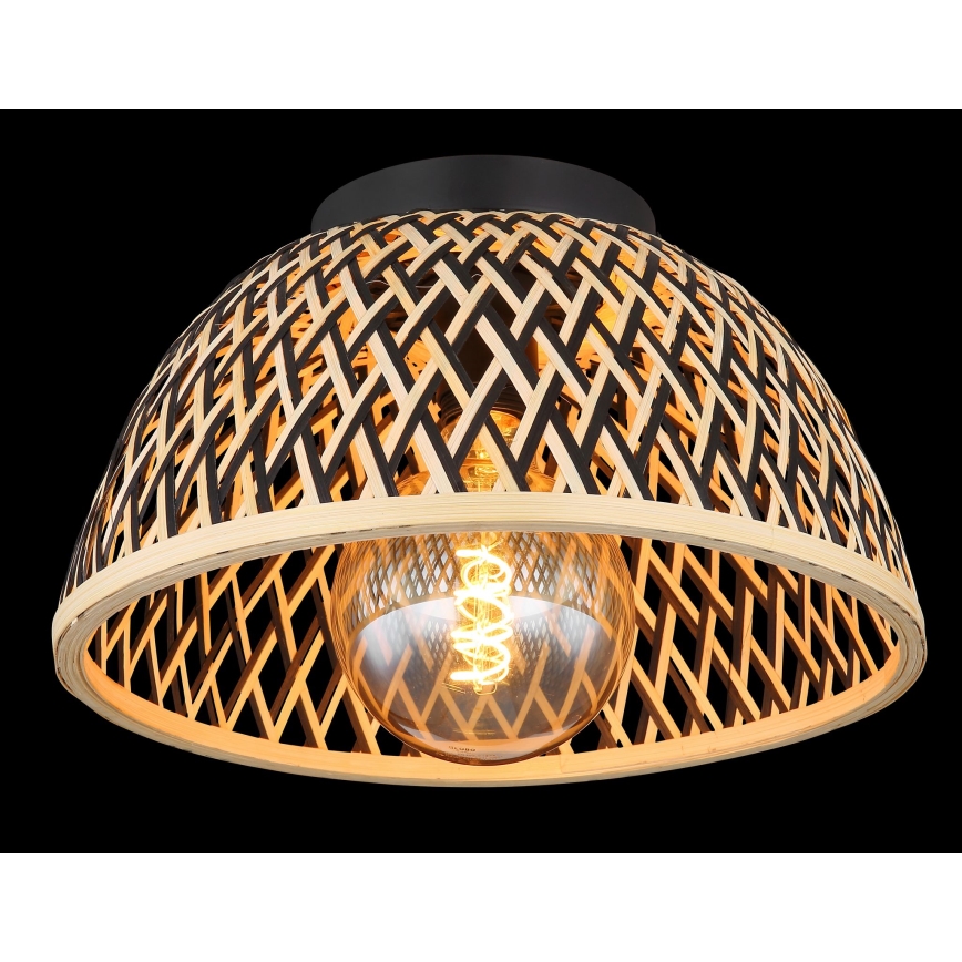 Globo - Surface-mounted chandelier 1xE27/15W/230V bamboo