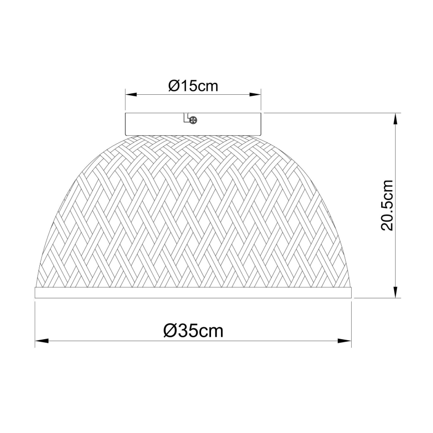 Globo - Surface-mounted chandelier 1xE27/15W/230V bamboo