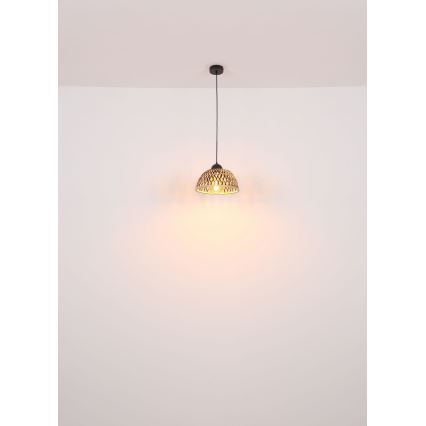 Globo - Chandelier on a string 1xE27/15W/230V bamboo