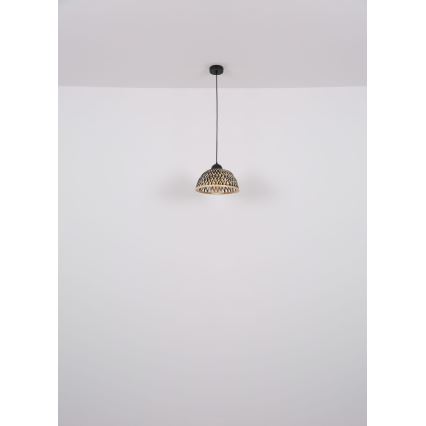 Globo - Chandelier on a string 1xE27/15W/230V bamboo