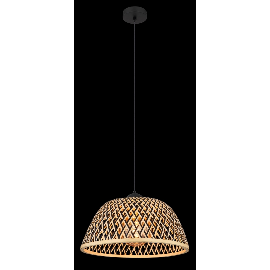 Globo - Chandelier on a string 1xE27/15W/230V bamboo