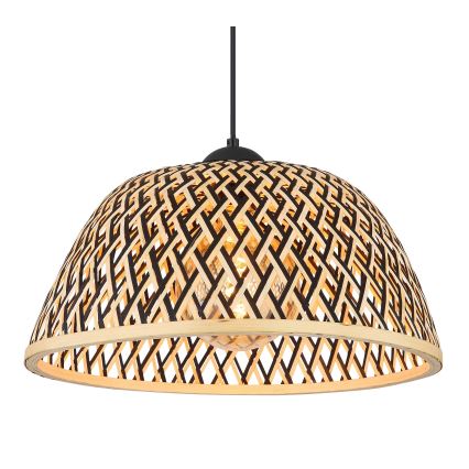 Globo - Chandelier on a string 1xE27/15W/230V bamboo