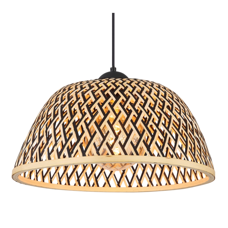 Globo - Chandelier on a string 1xE27/15W/230V bamboo