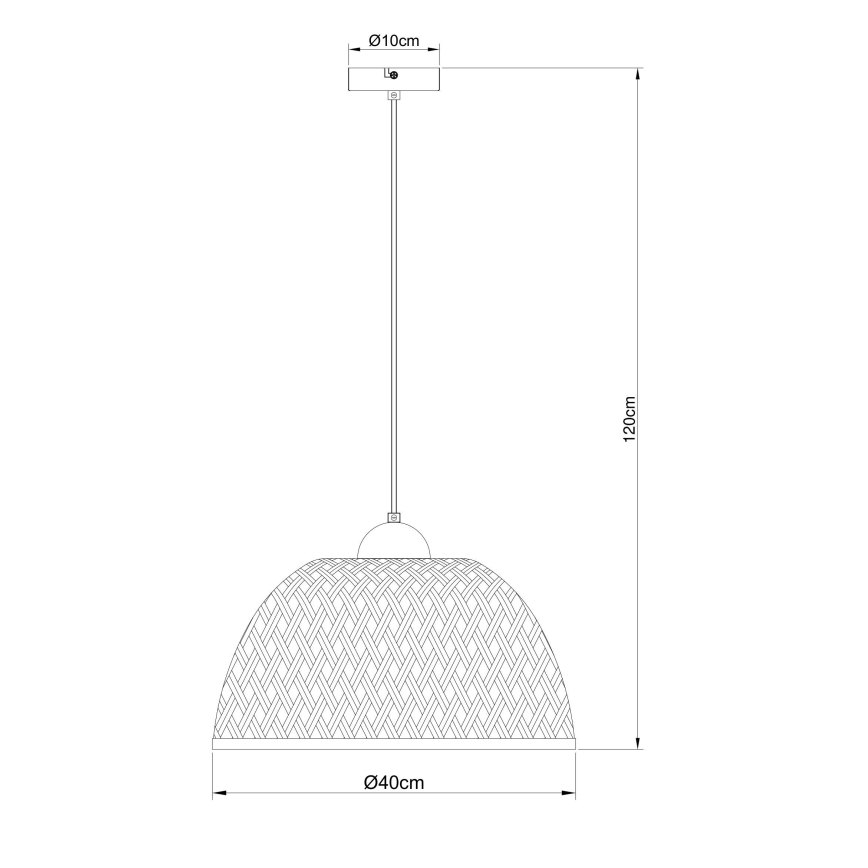 Globo - Chandelier on a string 1xE27/15W/230V bamboo