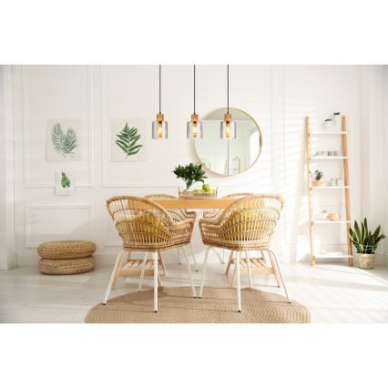 Globo - Chandelier on a string 3xE27/25W/230V black