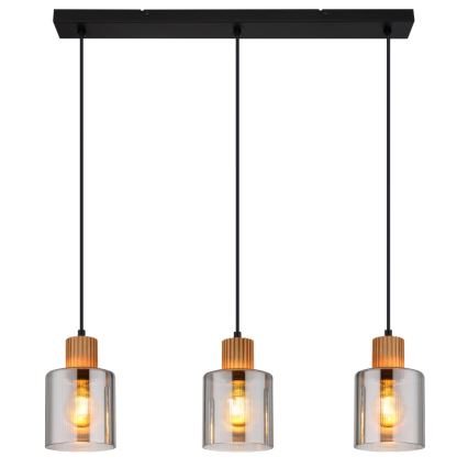 Globo - Chandelier on a string 3xE27/25W/230V black