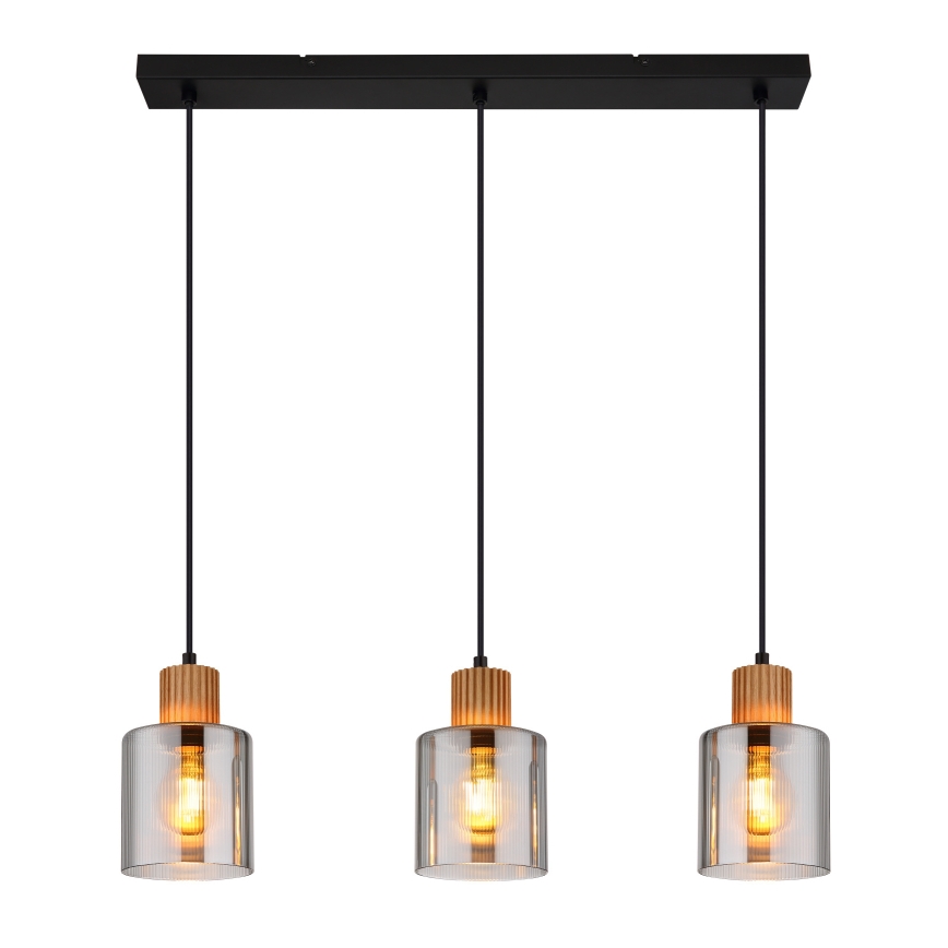 Globo - Chandelier on a string 3xE27/25W/230V black
