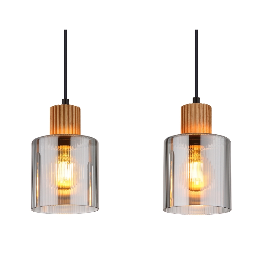 Globo - Chandelier on a string 3xE27/25W/230V black