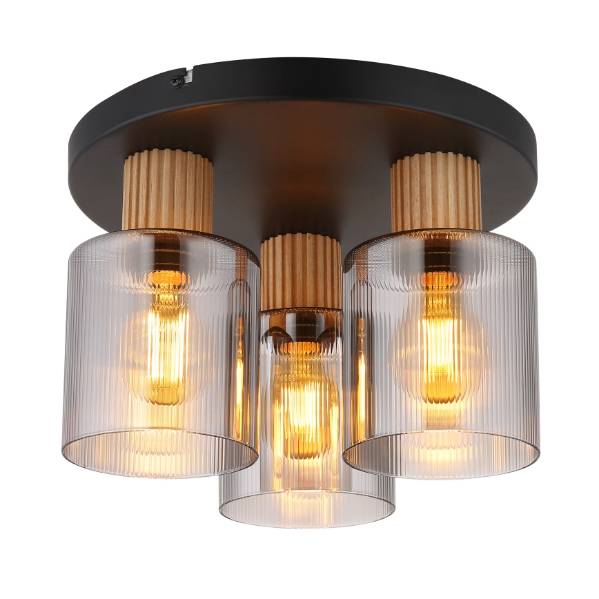 Globo - Surface-mounted chandelier 3xE27/25W/230V black d. 30 cm