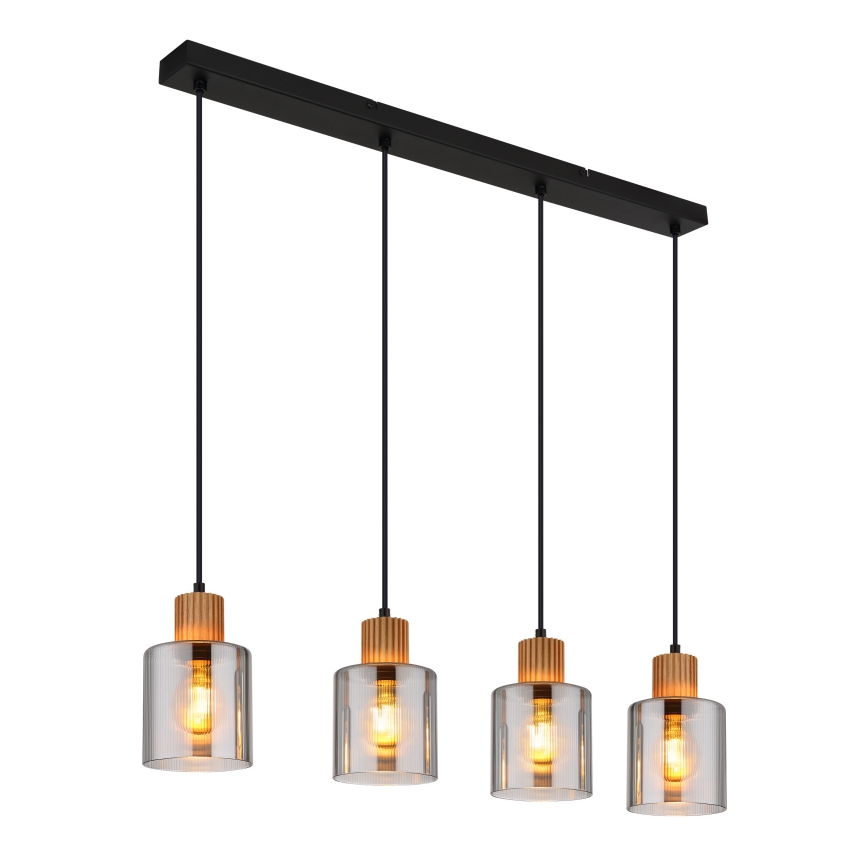 Globo - Chandelier on a string 4xE27/25W/230V black