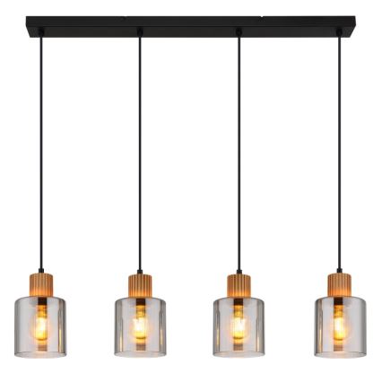 Globo - Chandelier on a string 4xE27/25W/230V black