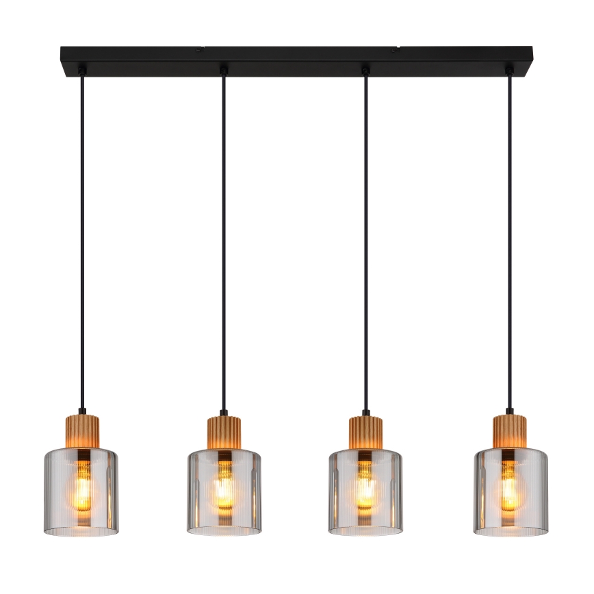 Globo - Chandelier on a string 4xE27/25W/230V black