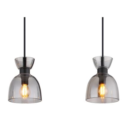 Globo - Chandelier on a string 3xE14/40W/230V black/smoky