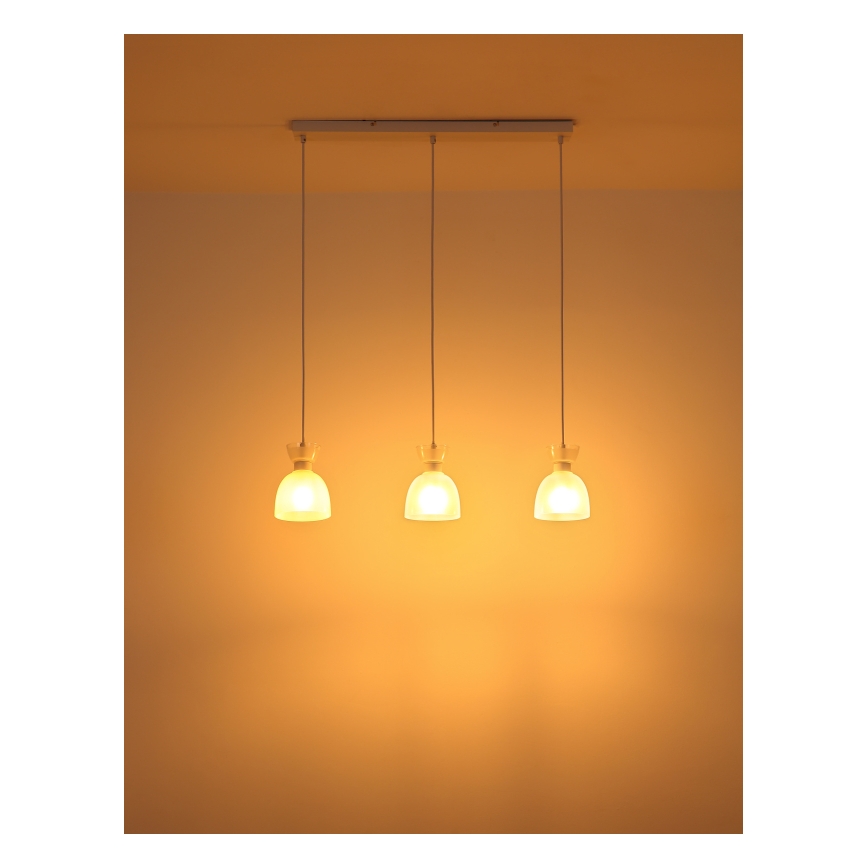 Globo - Chandelier on a string 3xE14/40W/230V white