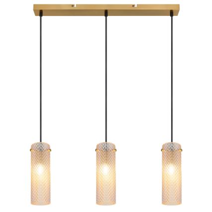 Globo - Chandelier on a string 3xE14/40W/230V gold