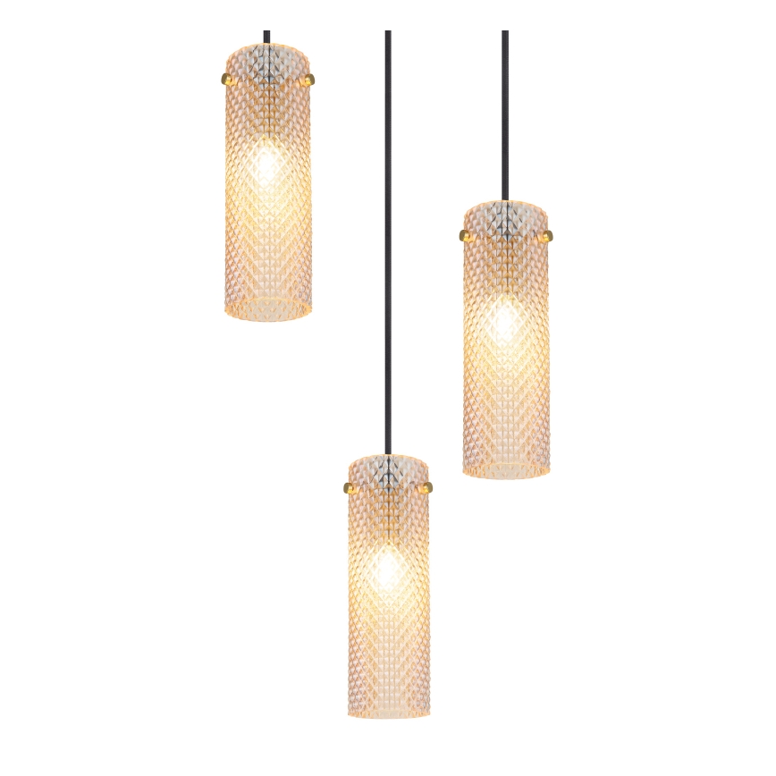 Globo - Chandelier on a string 3xE14/40W/230V gold