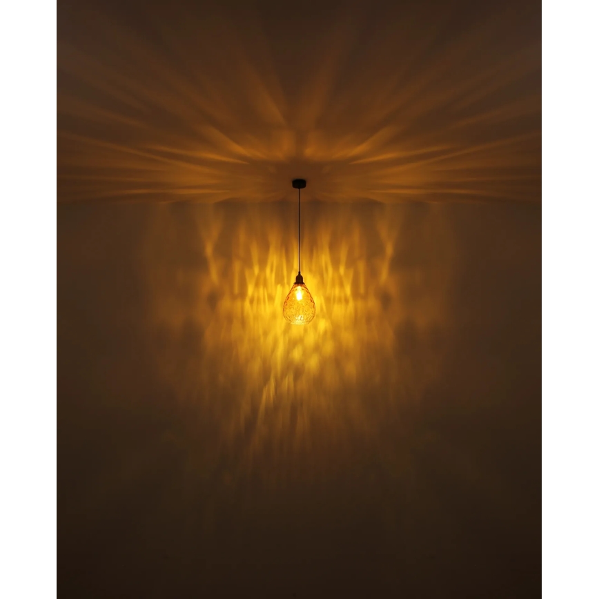Globo - Chandelier on a string 1xE27/60W/230V d. 21 cm orange