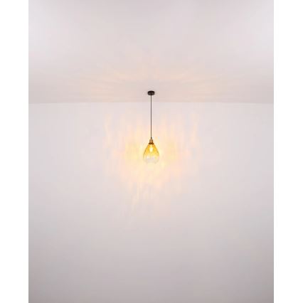 Globo - Chandelier on a string 1xE27/60W/230V d. 21 cm orange