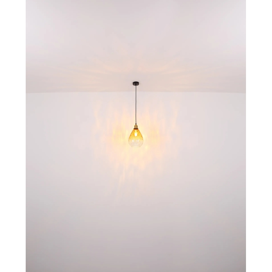 Globo - Chandelier on a string 1xE27/60W/230V d. 21 cm orange