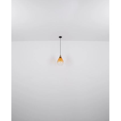 Globo - Chandelier on a string 1xE27/60W/230V d. 21 cm orange