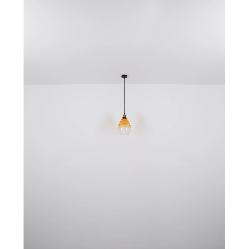 Globo - Chandelier on a string 1xE27/60W/230V d. 21 cm orange