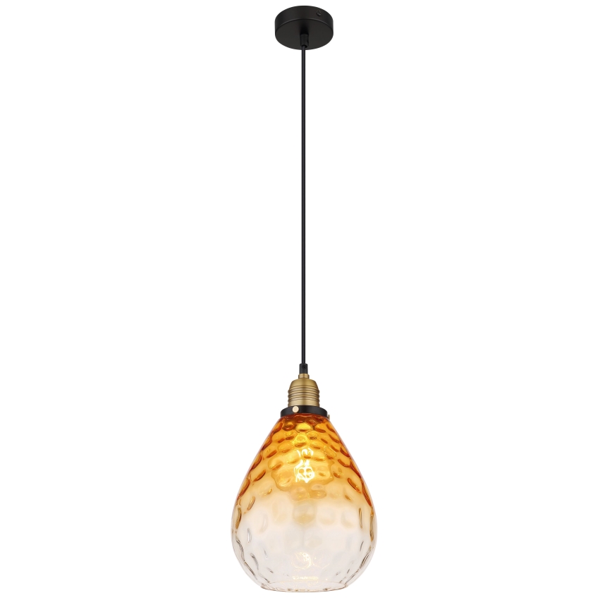 Globo - Chandelier on a string 1xE27/60W/230V d. 21 cm orange