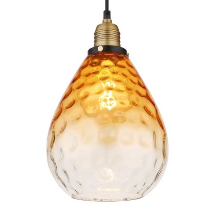 Globo - Chandelier on a string 1xE27/60W/230V d. 21 cm orange